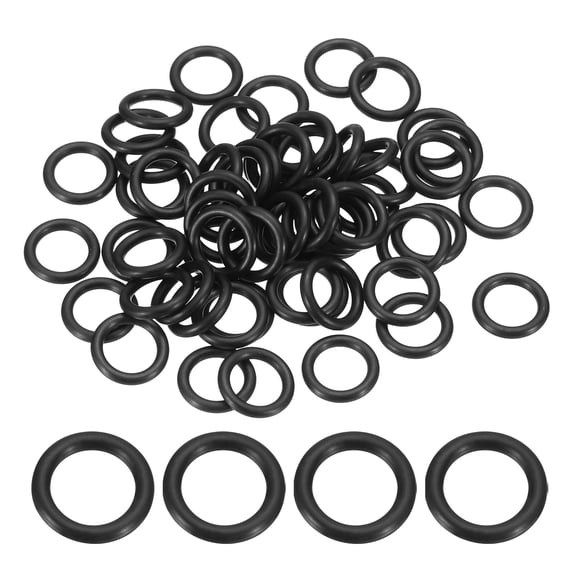 Uxcell 60pcs Nitrile Rubber O-Rings (101mm ID 14mm OD 2mm Width) - Metric NBR Sealing Gasket Oil & High-Temperature Resistant, for Hydraulic Plumbing Hose Faucet Auto Machine Repair