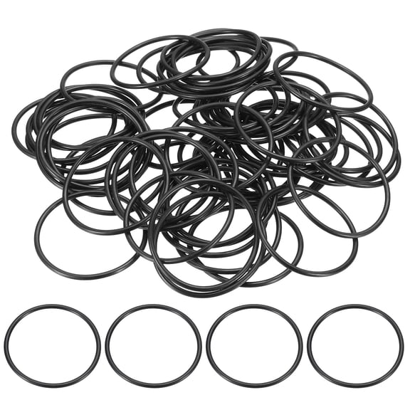 Uxcell 60pcs Nitrile Rubber O-Rings (381mm ID 42mm OD 2mm Width) - Metric NBR Sealing Gasket Oil & High-Temperature Resistant, for Hydraulic Plumbing Hose Faucet Auto Machine Repair
