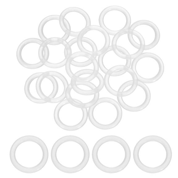 Uxcell 60pcs Silicone O-Ring 21mm OD 14.8mm ID 0.5mm Thick Seal O-Ring Washer Sealing Gasket Spacer Fastener for Faucet Pipe/Water Hose/Gas Sealing Connections, Transparent