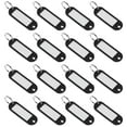 thumbnail image 1 of Uxcell 60x21mm Plastic Key Tags with Split Keyring Black 16 Count, 1 of 4