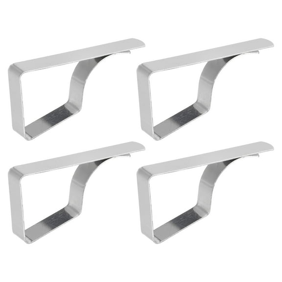 Uxcell 61mm x 31mm 430 Stainless Steel Tablecloth Clips, Silver Tone 8 Pack