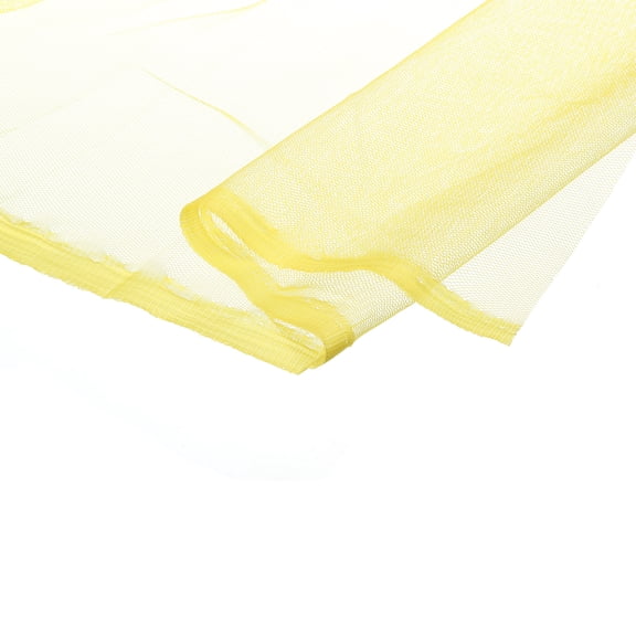 Uxcell 63" Mesh Fabric Stretchy for Netting Bag Backpack Pocket 3.28ft Yellow