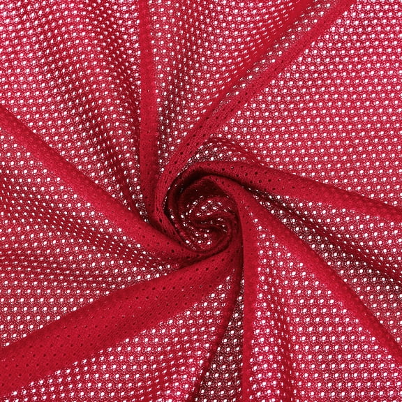 Uxcell 62 Inch Wide Mesh Fabric for Sewing Backpack Pocket and Straps, Netting Clothes, Crimson Red 2 Yard
