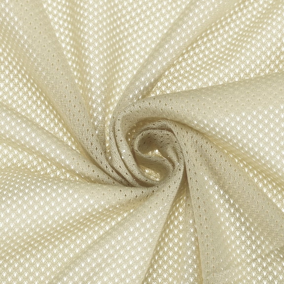 Uxcell 62 Inch Wide Mesh Fabric for Sewing Backpack Pocket and Straps, Netting Clothes, Light Khaki 1 Yard