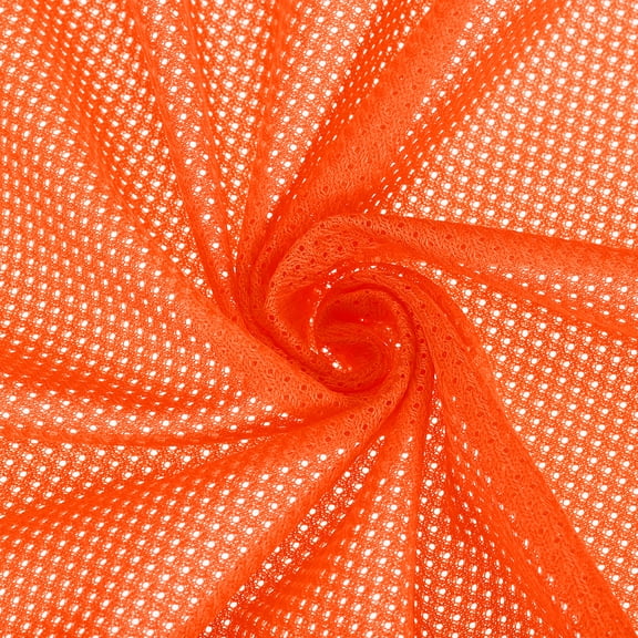 Uxcell 62 Inch Wide Mesh Fabric for Sewing Backpack Pocket and Straps, Netting Clothes, Neon Orange 1 Yard