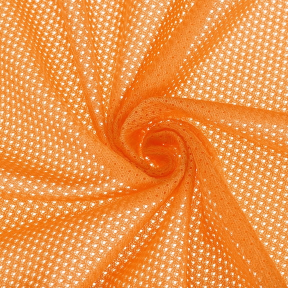 Uxcell 62 Inch Wide Mesh Fabric for Sewing Backpack Pocket and Straps, Netting Clothes, Pumpkin Orange 1 Yard
