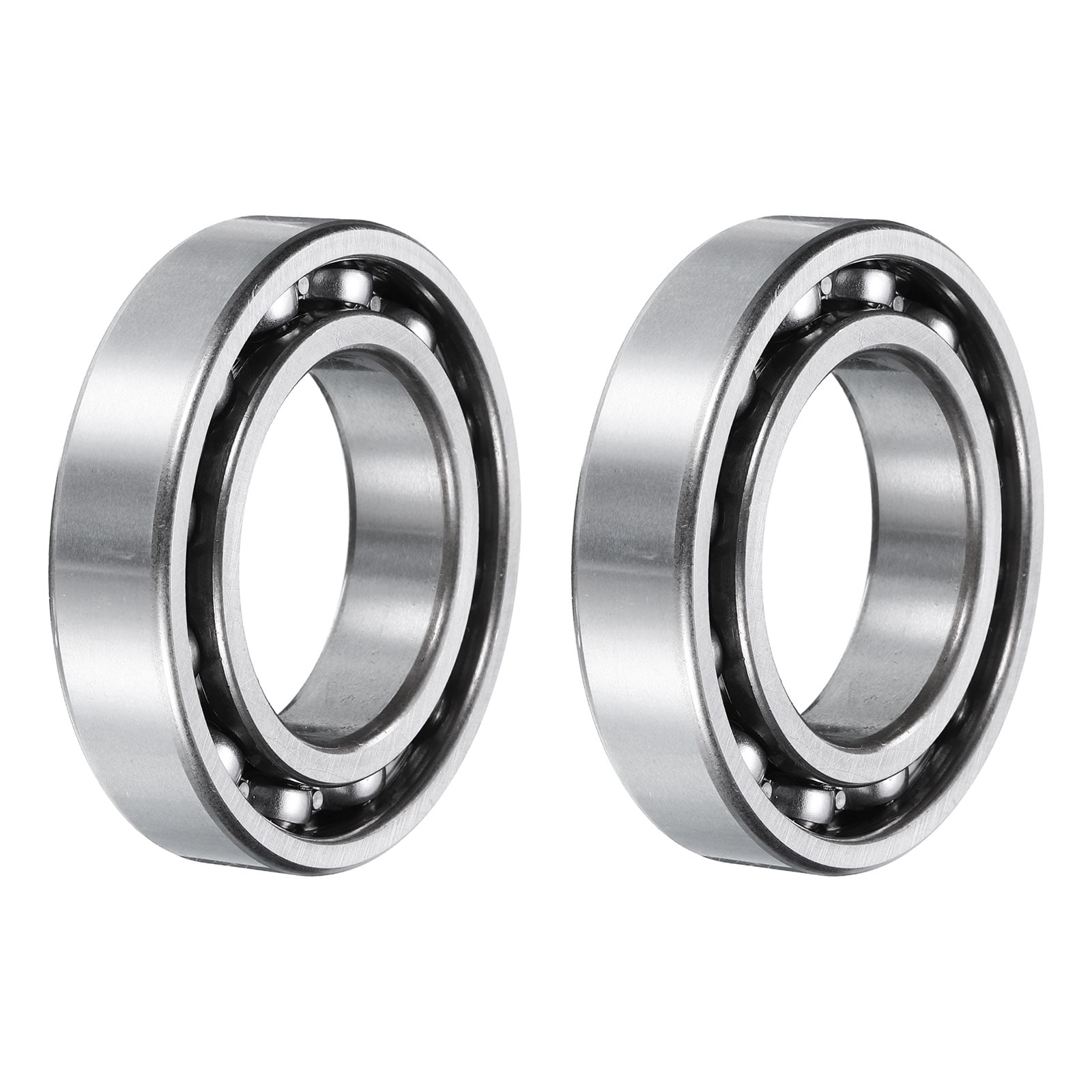 Uxcell 6206-2RS Deep Groove Ball Bearings, 2pcs 30mm I.D x 62mm O.D x 16mm Thick C3 Double Sealed Chrome Steel, Black