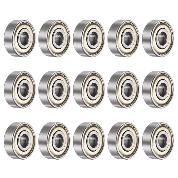 Uxcell 627ZZ Ball Bearings 7x22x7mm Carbon Steel Double Shielded ABEC3 15 Pack