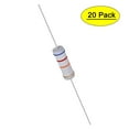 thumbnail image 1 of Uxcell 20Pcs 3W 3 Watt Metal Oxide Film Resistor 62K Ohm ±5% Tolerance, 1 of 5