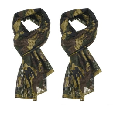 Uxcell 63"x20" Camouflage Netting Mesh Net Camo Scarf Veil Desert Mesh Scarves Jungle Camo 2 Pack