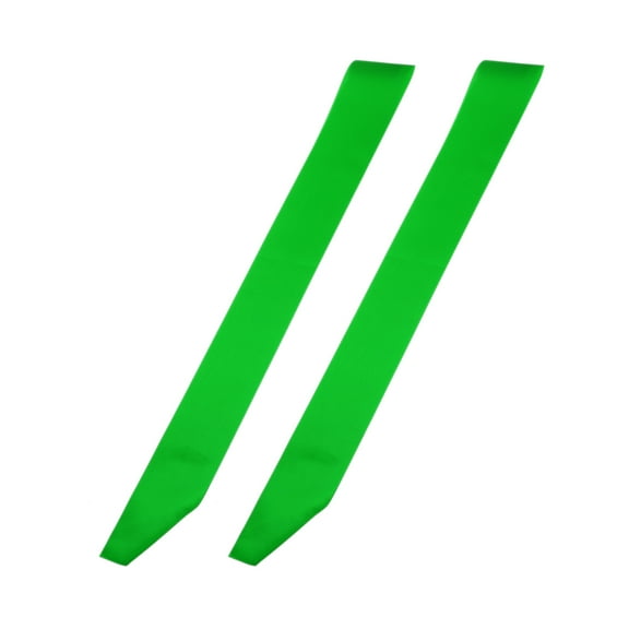 Uxcell 63"x4" Blank Satin Sash DIY Plain Sash Prom Queen Sashes Party Accessory Green 2Pcs