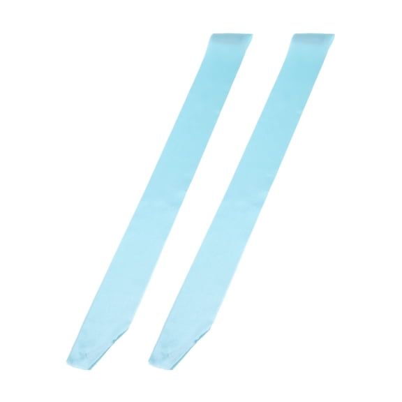 Uxcell 63"x4" Blank Satin Sash DIY Plain Sash Prom Queen Sashes Party Accessory Light Blue 2Pcs