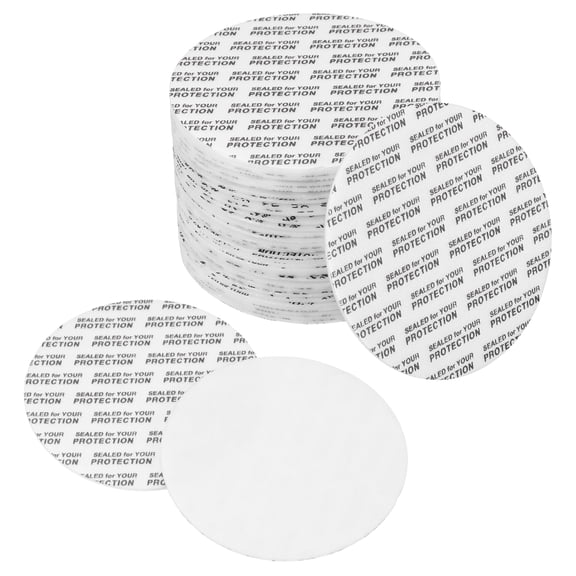 Uxcell Foam Lid Liner Adhesive Round PS Pressure Sensitive Seals Cap Liners for Jar Bottle 2.48" 80 Pcs Black
