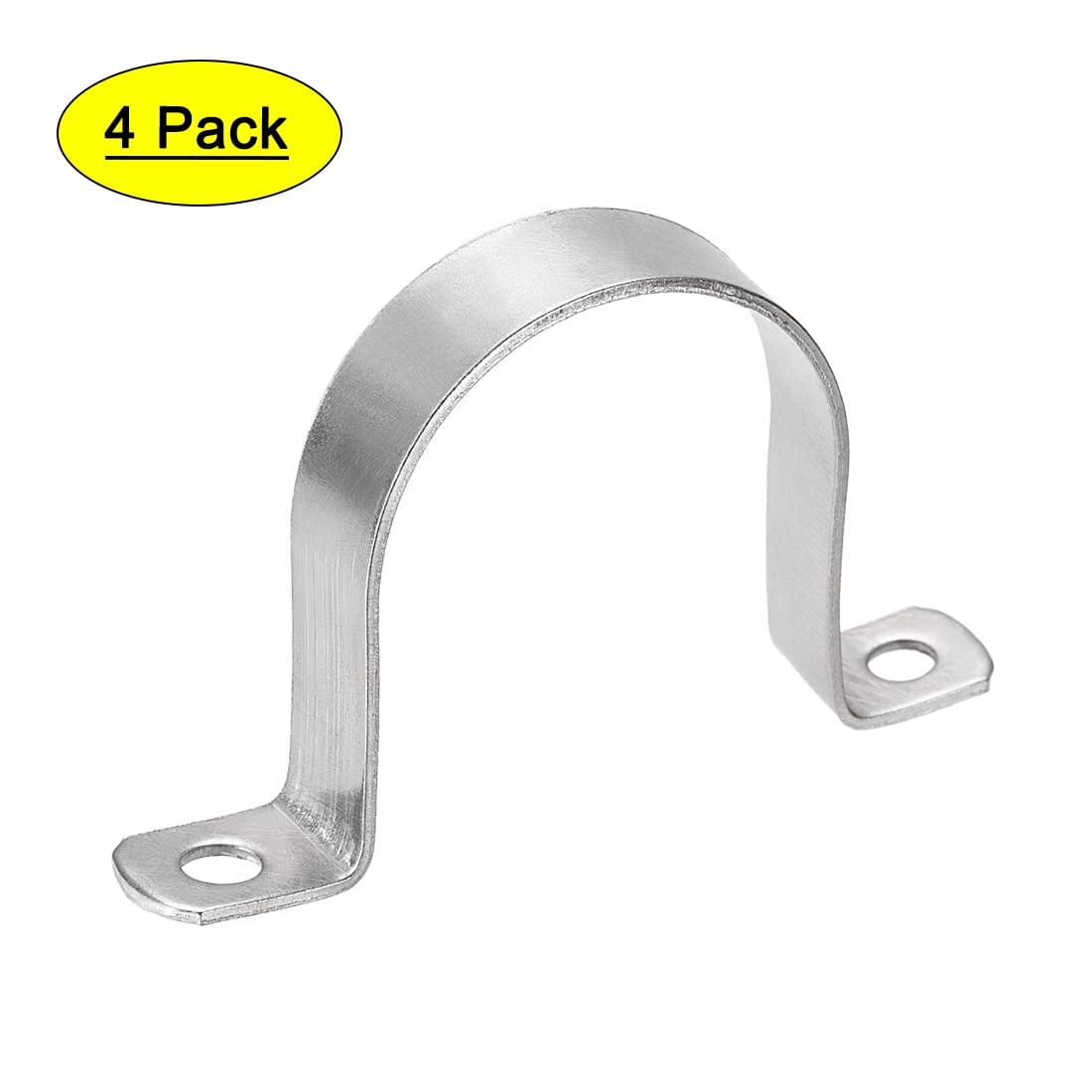 Uxcell 63mm(2.5") 304 Stainless Steel 2 Holes Rigid Pipe Strap Tension ...