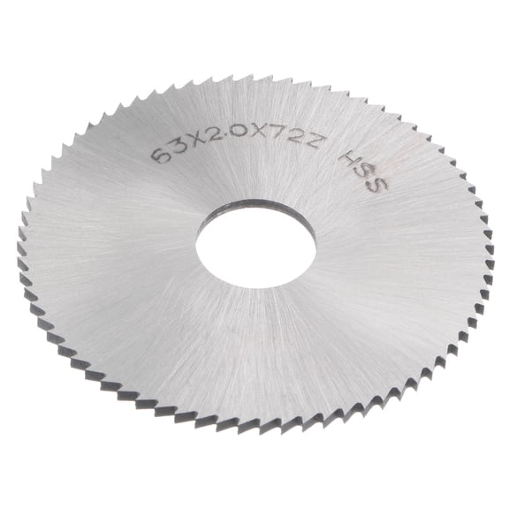 Uxcell 63mm Dia 16mm Arbor 2mm Thick 72 Tooth High Speed Steel Circular Saw Bit