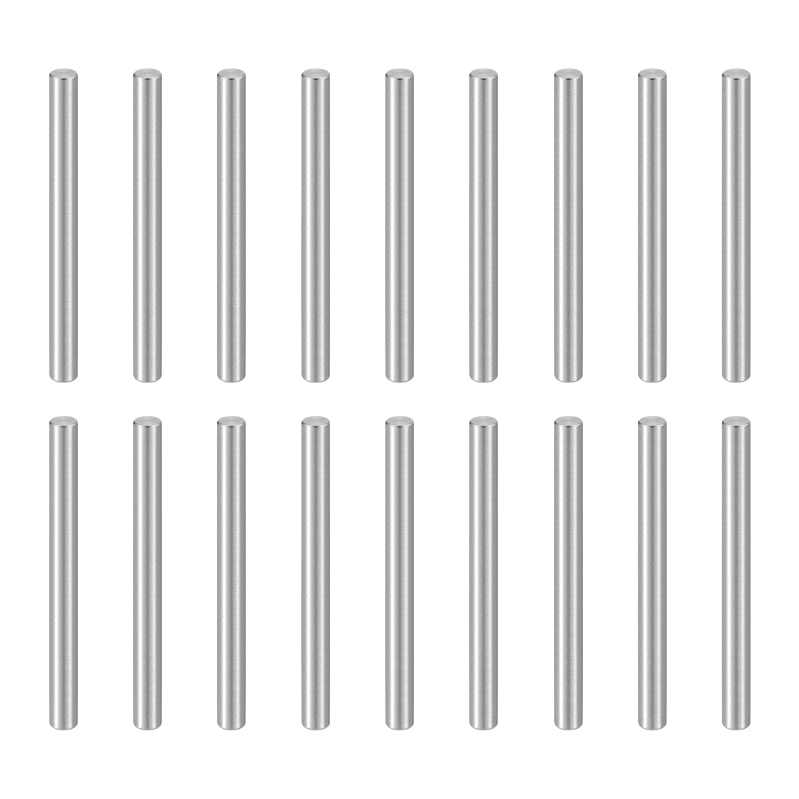 Uxcell 64 Pack M4 x 50mm Dowel Pin, 304 Stainless Steel Cylindrical Dowel Pins, Shelf Support Pegs Rod Fastener for Cabinet Furniture DIY Installation Industry Mechanical