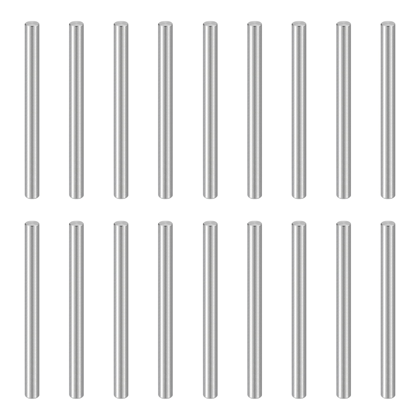 Uxcell 64 Pack M4 x 55mm Dowel Pin, 304 Stainless Steel Cylindrical Dowel Pins, Shelf Support Pegs Rod Fastener for Cabinet Furniture DIY Installation Industry Mechanical