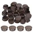 thumbnail image 1 of Uxcell 64PCS 28mm Brown Plastic Hole Plugs, Flush Type Panel Hole Caps, 1 of 6