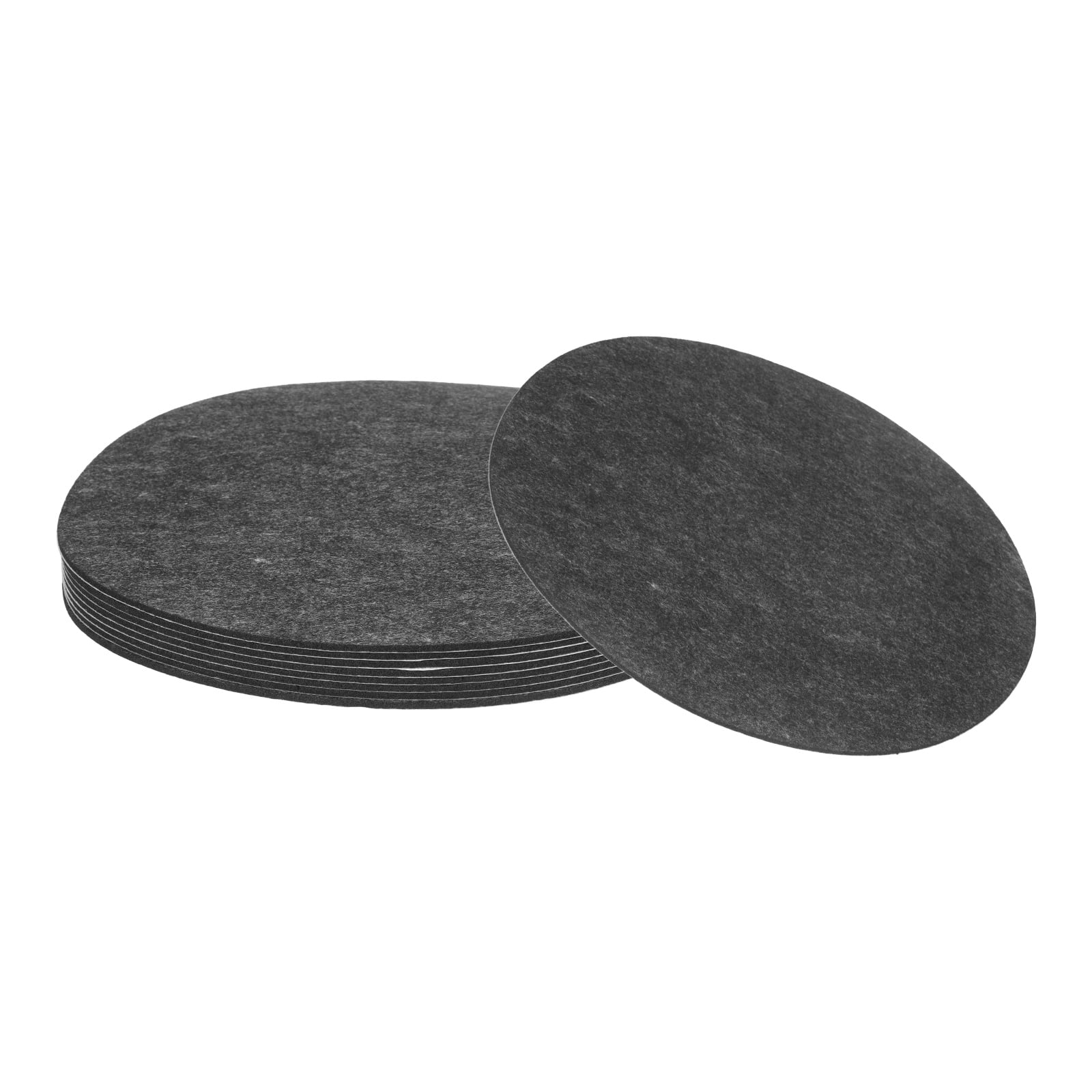 Uxcell 64Pcs Non Slip Furniture Pads, 1" Round Self Adhesive Felt Bumpers Noise Reducing Furniture Feet Floor Protector for Chairs Tables Furniture Legs (Black 0.12" Thick)