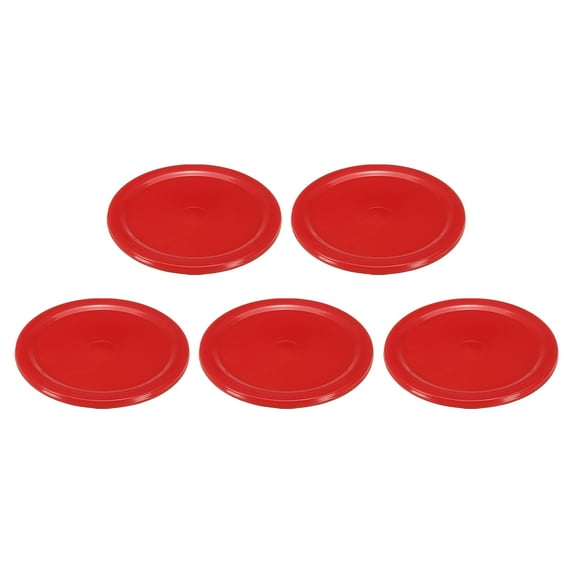 Uxcell 64mm/2.5 Inch Air Hockey Pucks, Air Hockey Heavy Replacement Pucks, Red, 5 Pack