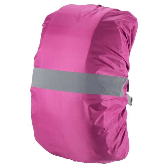 Uxcell 65-75L Waterproof Backpack Rain Cover with Reflective Strap XL Rose Red