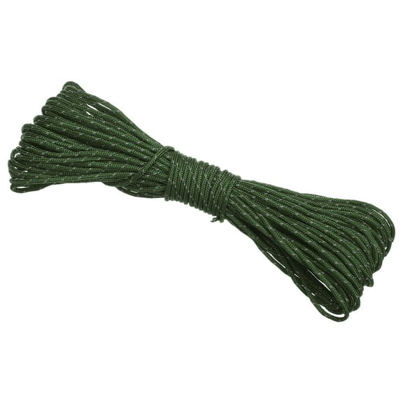 Uxcell 65 Feet Reflective Guyline Camping Paracord 2mm Nylon Tent Cord Guyline Rope Green