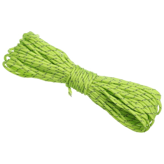 Uxcell 65 Feet Reflective Guyline Camping Paracord 3mm Nylon Tent Cord Guyline Rope Light Green