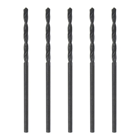 Uxcell 6542 High Speed Steel Twist Drill Bit, Fully Ground Black Oxide 1.4mm Drill Dia 39mm Total Length 5Pack