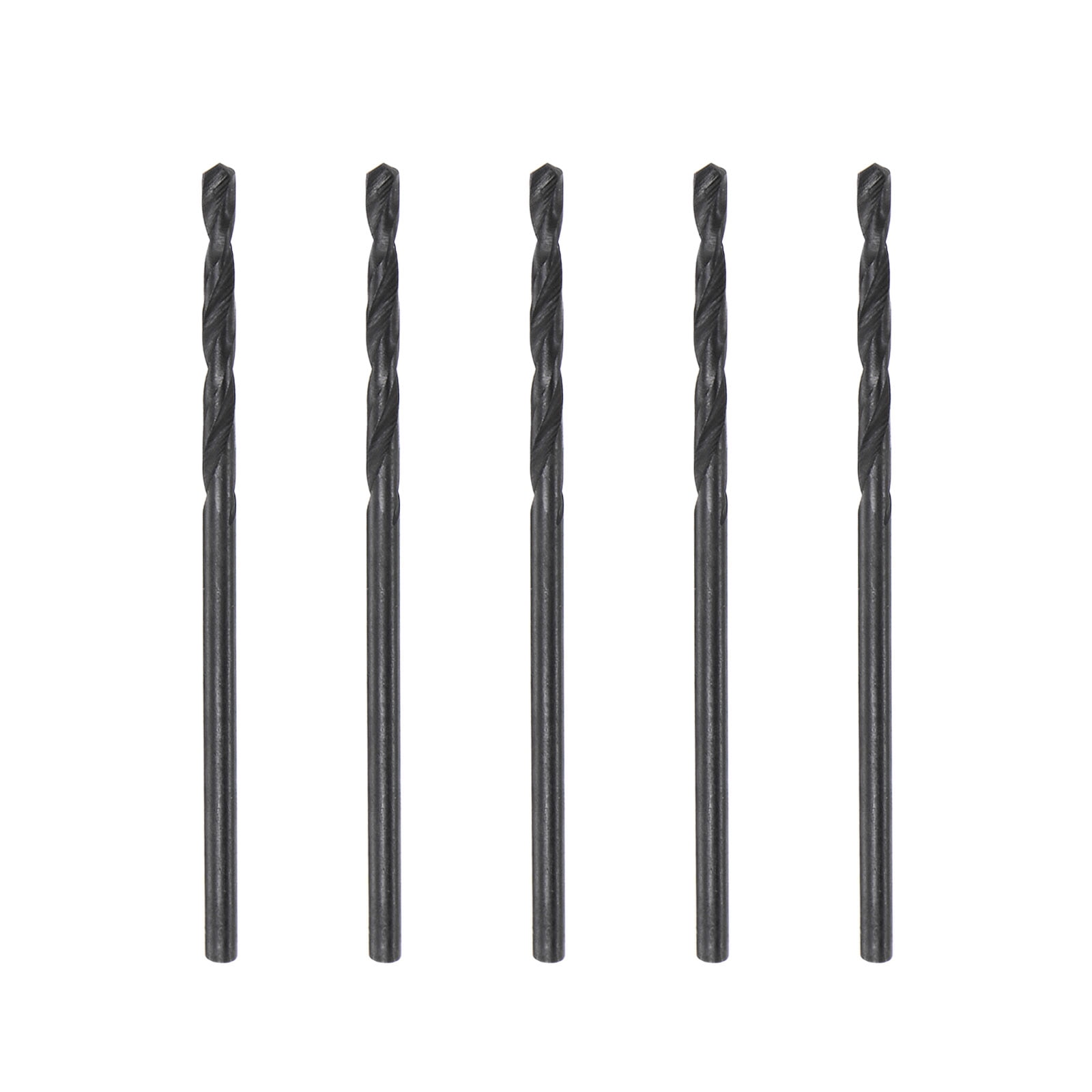 Uxcell High Speed Steel Twist Drill Bits 6.1mm 2 Pcs - Black Oxide Jobber Drill For Metal Wood Plastic