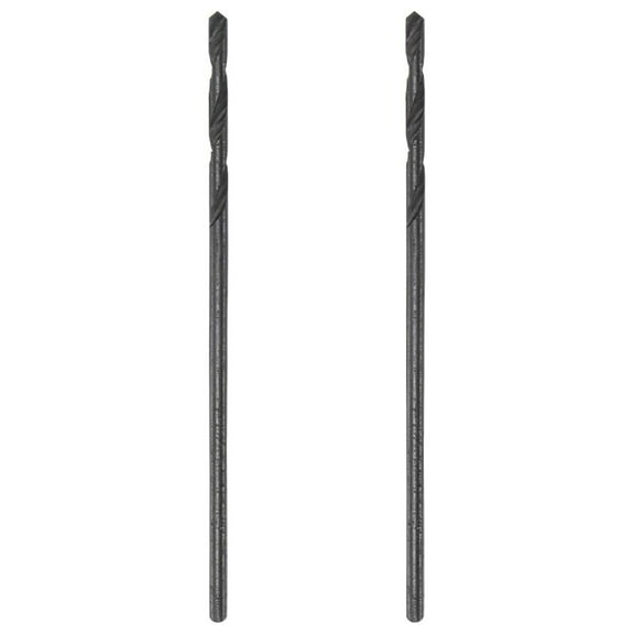 Uxcell 6542 High Speed Steel Twist Drill Bit, Fully Ground Black Oxide 1mm Drill Dia 32mm Total Length 2Pack