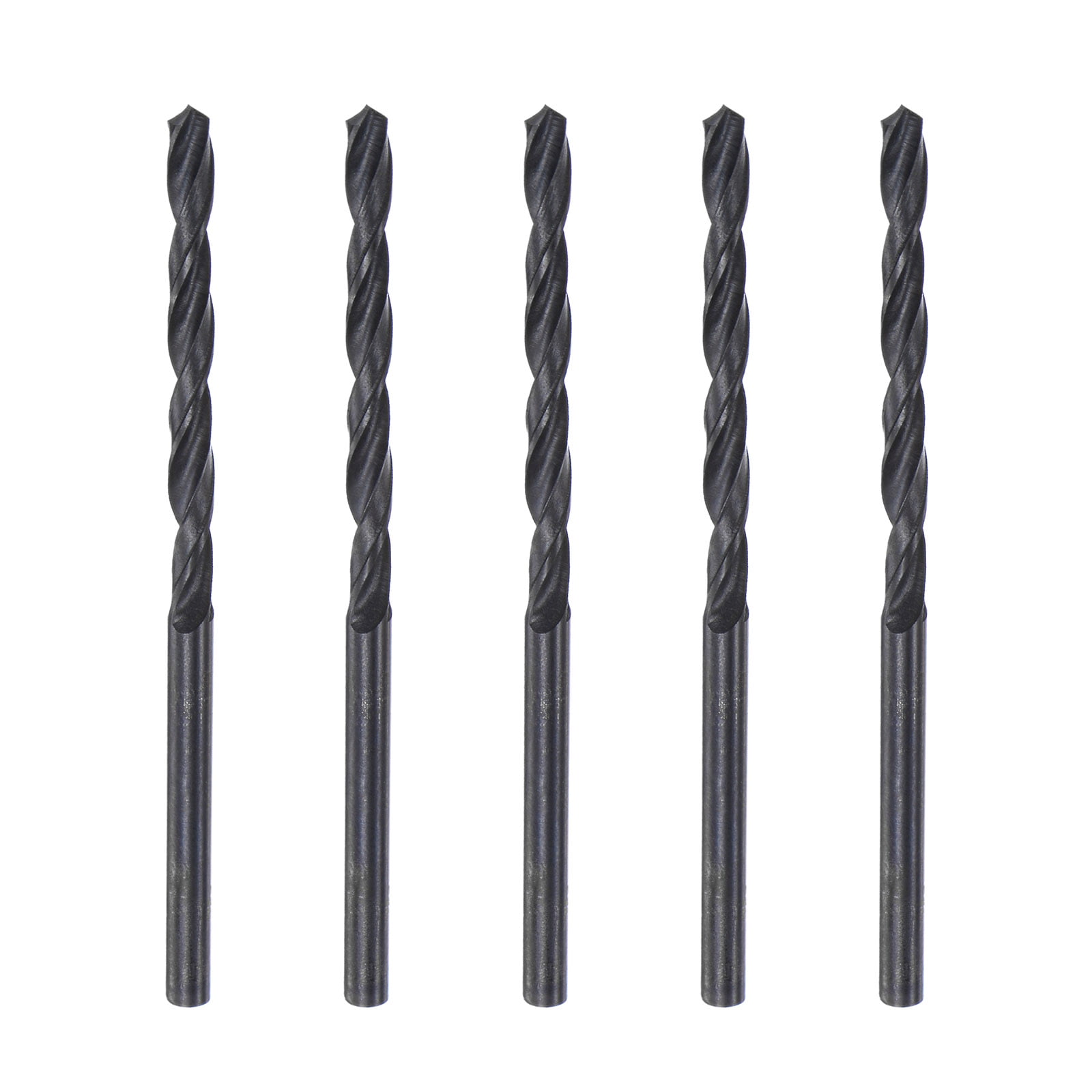 Uxcell 6542 High Speed Steel Twist Drill Bit, Fully Ground Black Oxide ...