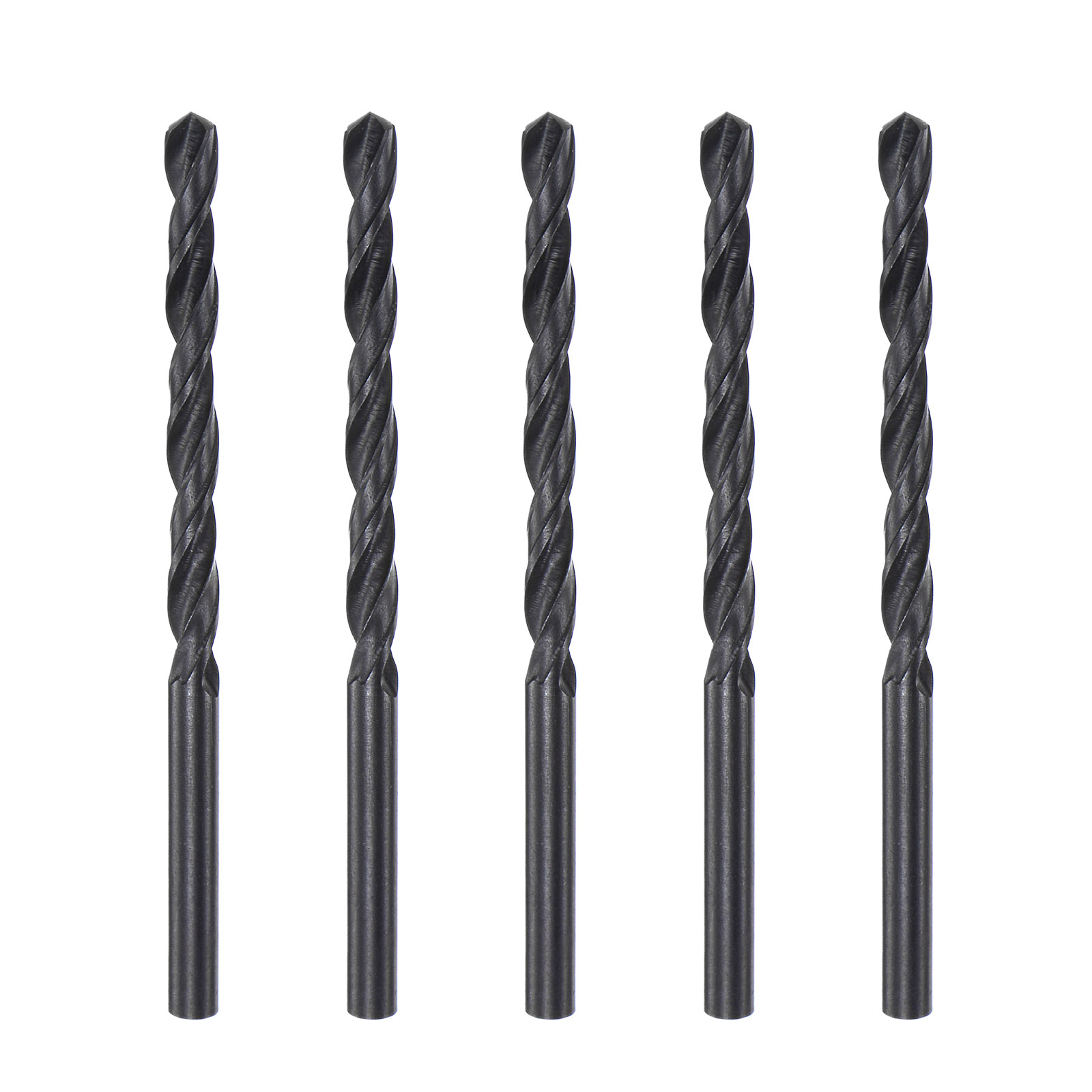 Uxcell 6542 High Speed Steel Twist Drill Bit, Fully Ground Black Oxide ...