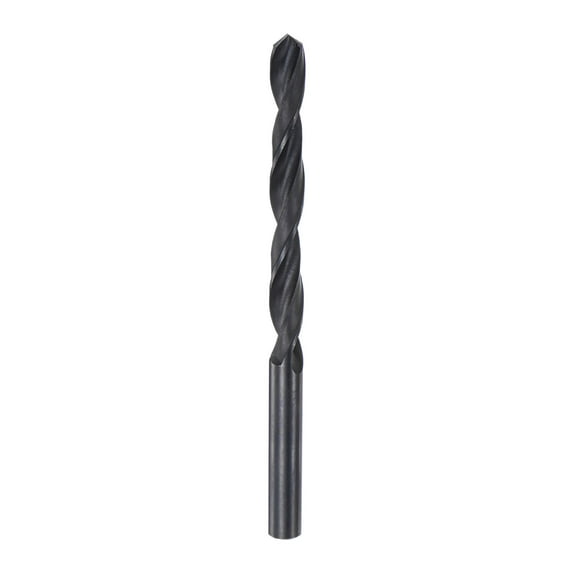 Uxcell 6542 High Speed Steel Twist Drill Bit, Fully Ground Black Oxide 7.4mm Drill Dia 108mm Total Length