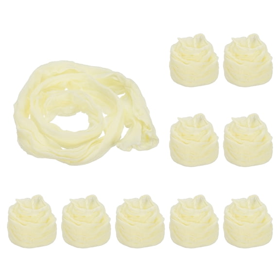 Uxcell 65cm/26" Nylon Stocking Flower Fabric Mesh Flower Stockings for Handmade DIY Crafts Flower Making, Cream, 10 Pack