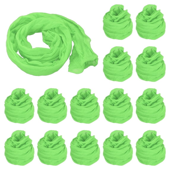 Uxcell 65cm/26" Nylon Stocking Flower Fabric Mesh Flower Stockings for Handmade DIY Crafts Flower Making, Green, 15 Pack