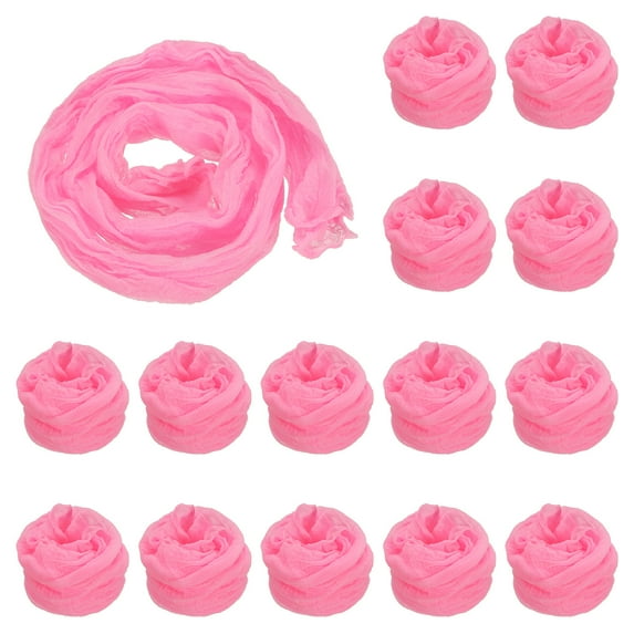 Uxcell 65cm/26" Nylon Stocking Flower Fabric Mesh Flower Stockings for Handmade DIY Crafts Flower Making, Pink, 15 Pack
