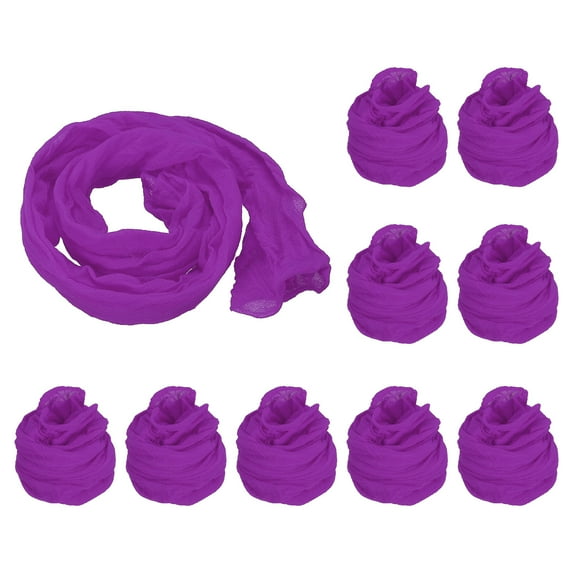 Uxcell 65cm/26" Nylon Stocking Flower Fabric Mesh Flower Stockings for Handmade DIY Crafts Flower Making, Purple, 10 Pack