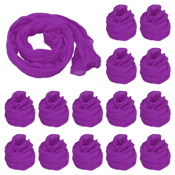 Uxcell 65cm/26" Nylon Stocking Flower Fabric Mesh Flower Stockings for Handmade DIY Crafts Flower Making, Purple, 15 Pack