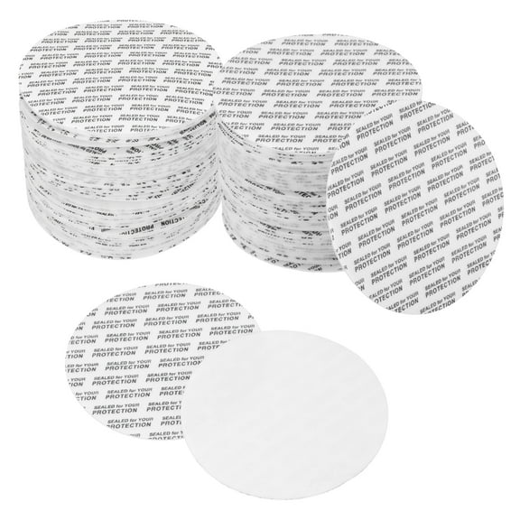 Uxcell 65mm/2.56"Foam Lid Liner, 160Pcs Adhesive Round PS Pressure Sensitive Seals, Cap Liners Resistant Tamper for Plastic Glass Jar Bottle Cap Canning Vials Seals