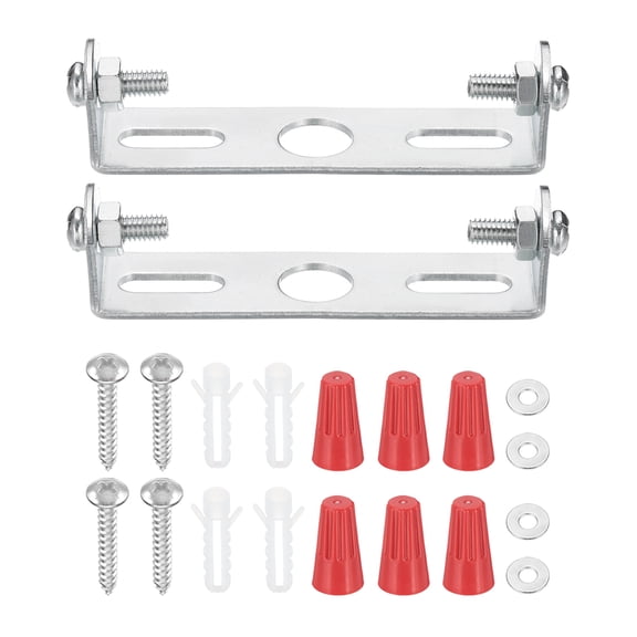 Uxcell 65mm (2.6") Universal Light Fixture Mounting Bracket Kit, 2 Set Light Crossbar Ceiling Light Plate with Screw for Wall Light Ceiling Light Pendant Chandelier