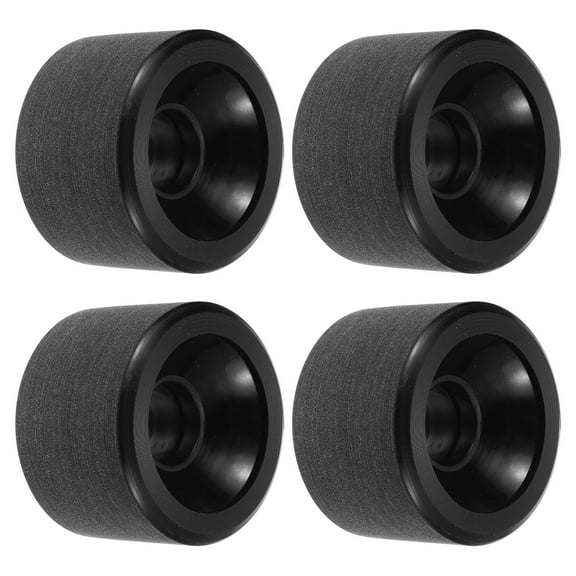 Uxcell 65mm 78A Soft Cruiser Wheels Street Wheels Skateboard Wheel PU Frosted, Black 4 Pack