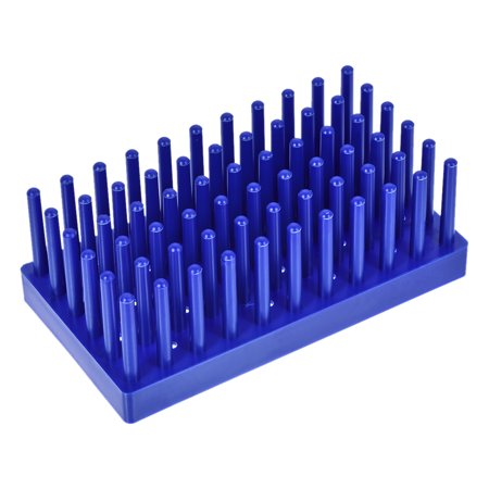 Uxcell 66 Wells Polypropylene Test Tube Stand Holder Rack Blue for 10mm-15mm Tubes