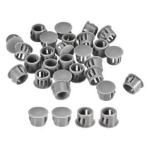 Uxcell 66Pack 12mm Plastic Hole Plugs Panel Flush Type Knockout Locking Plugs, Gray