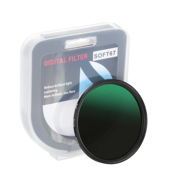 Uxcell 67mm Mist Filter, Soft Diffusion Filter Fog Effect Camera Lens Filter Slim Optical Glass with Lens Cap, Black