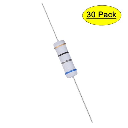 Uxcell 30Pcs 2W 2 Watt Metal Oxide Film Resistor Axile 68 Ohm ±5% Tolerance