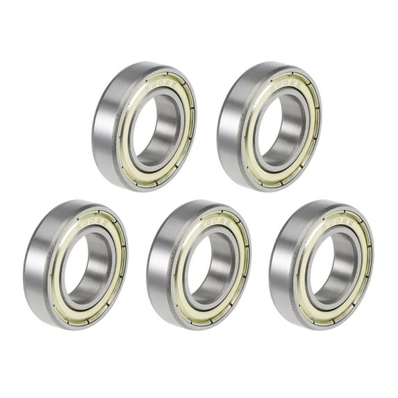 Uxcell 6902ZZ Deep Groove Ball Bearings Z2 15mmx28mmx7mm Double Shielded Carbon Steel 5pcs