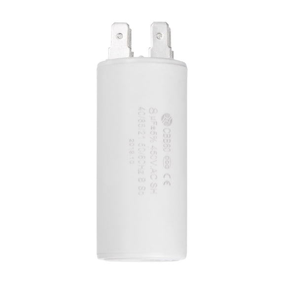 Uxcell 69x32mm 8uF 450V AC 50/60Hz Double Insert CBB60 Run Capacitor