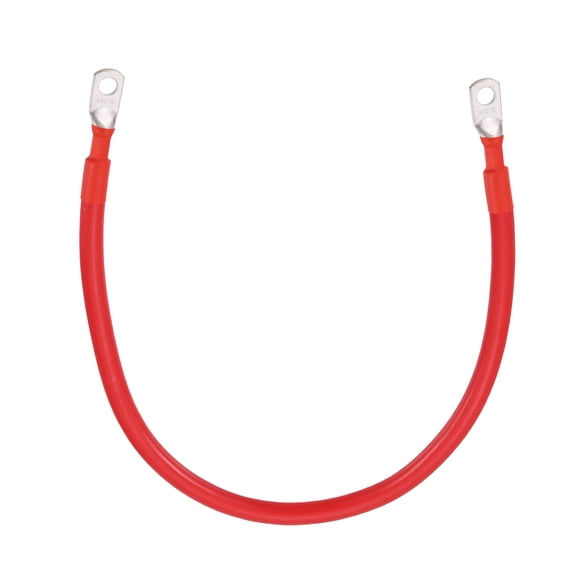 Uxcell 6AWG Gauge Battery Cable Wire 1.5FT Length 5/16" Diameter Positive and Negative Copper Alternator Connector Extender with US standard O-ring for Car RV Golf Cart Marine, Red