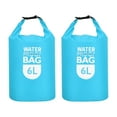 thumbnail image 1 of Uxcell 6L Waterproof Dry Bag, Dry Roll Top Lightweight Dry Storage Bag for Kayaking Camping, Sky Blue 2 Pack, 1 of 6