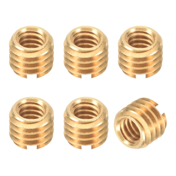 Uxcell 6PCS 1/4"-20Female to 3/8"-16Female Convert Screw Adapters - 0.37 x 0.31Inch Brass Tripod Thread Adapter Mount, Stable Tripod for Camera Monopod/Video DSLR/SLR, Yellow